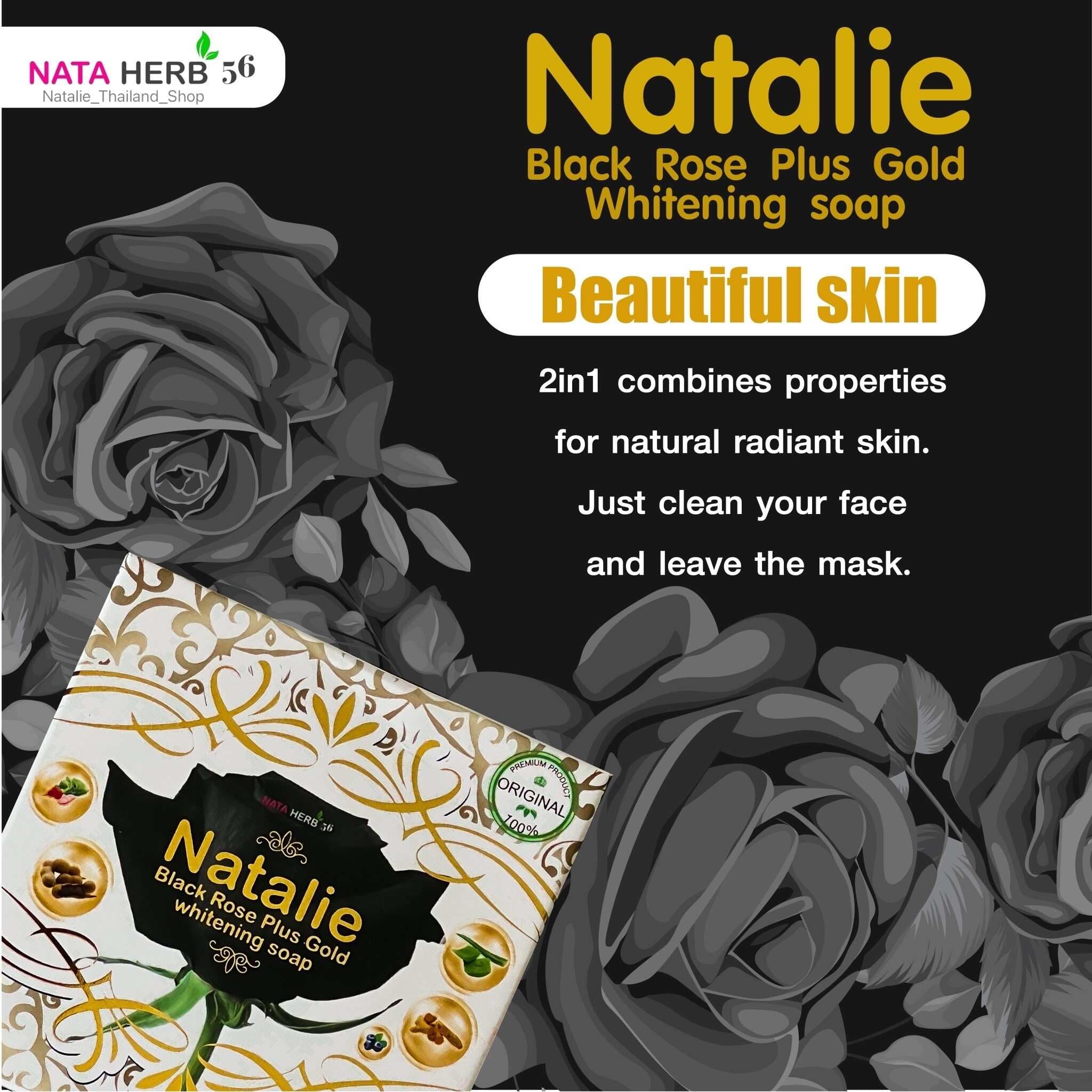 Natalie Black Rose Pl lus Gold whitening soap - ภาพที่ 13
