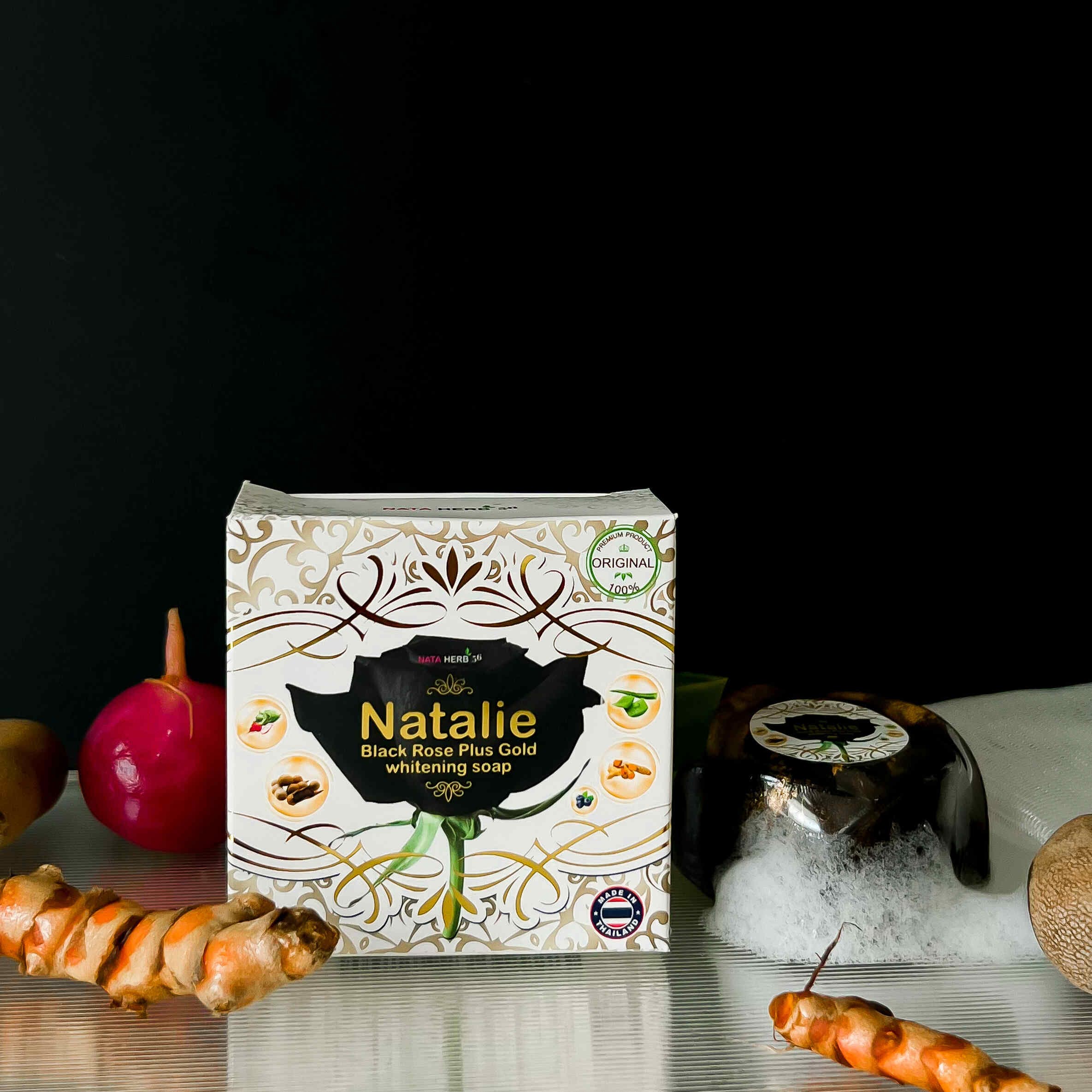 Natalie Black Rose Pl lus Gold whitening soap - ภาพที่ 12