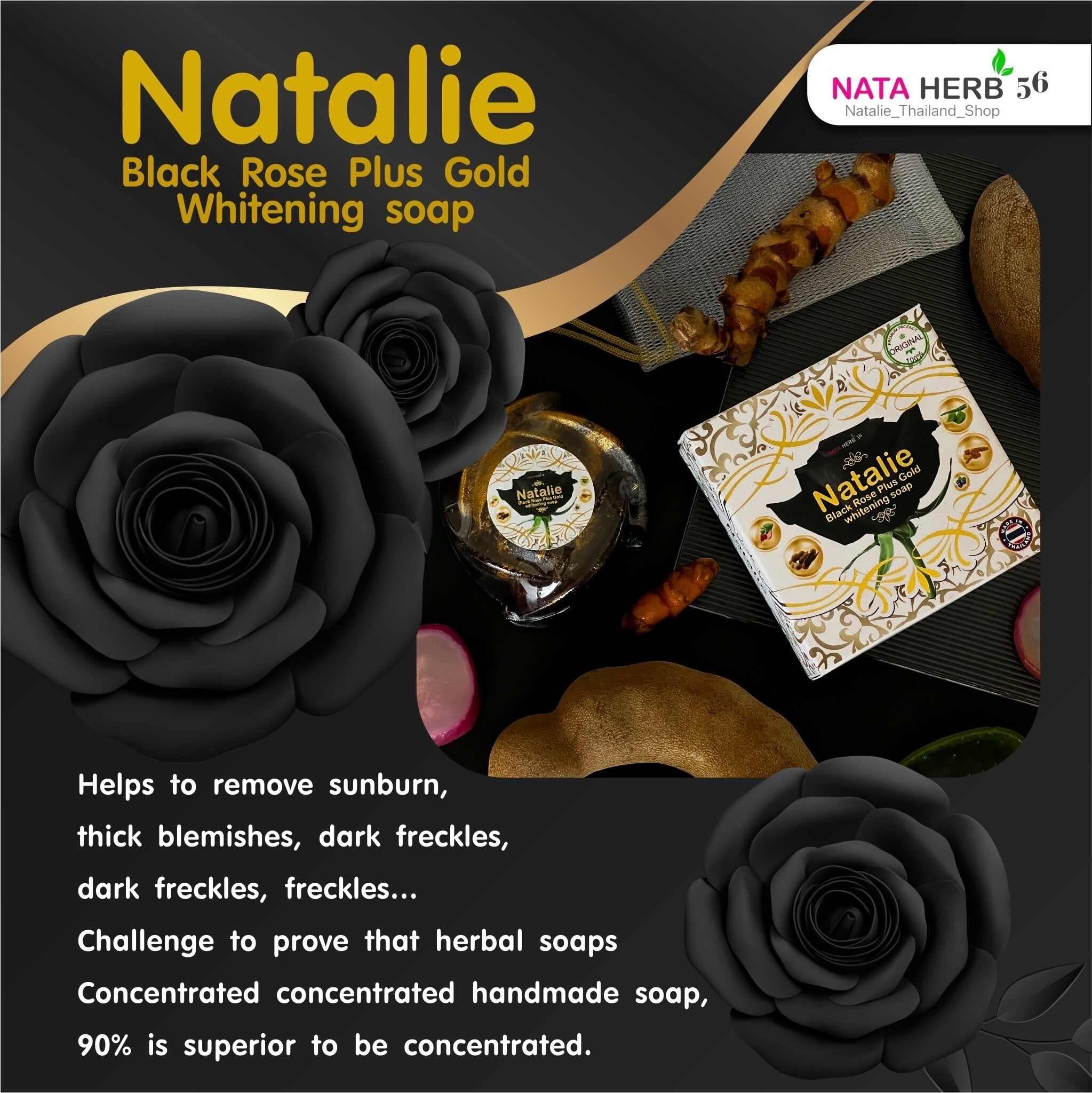 Natalie Black Rose Pl lus Gold whitening soap - ภาพที่ 5