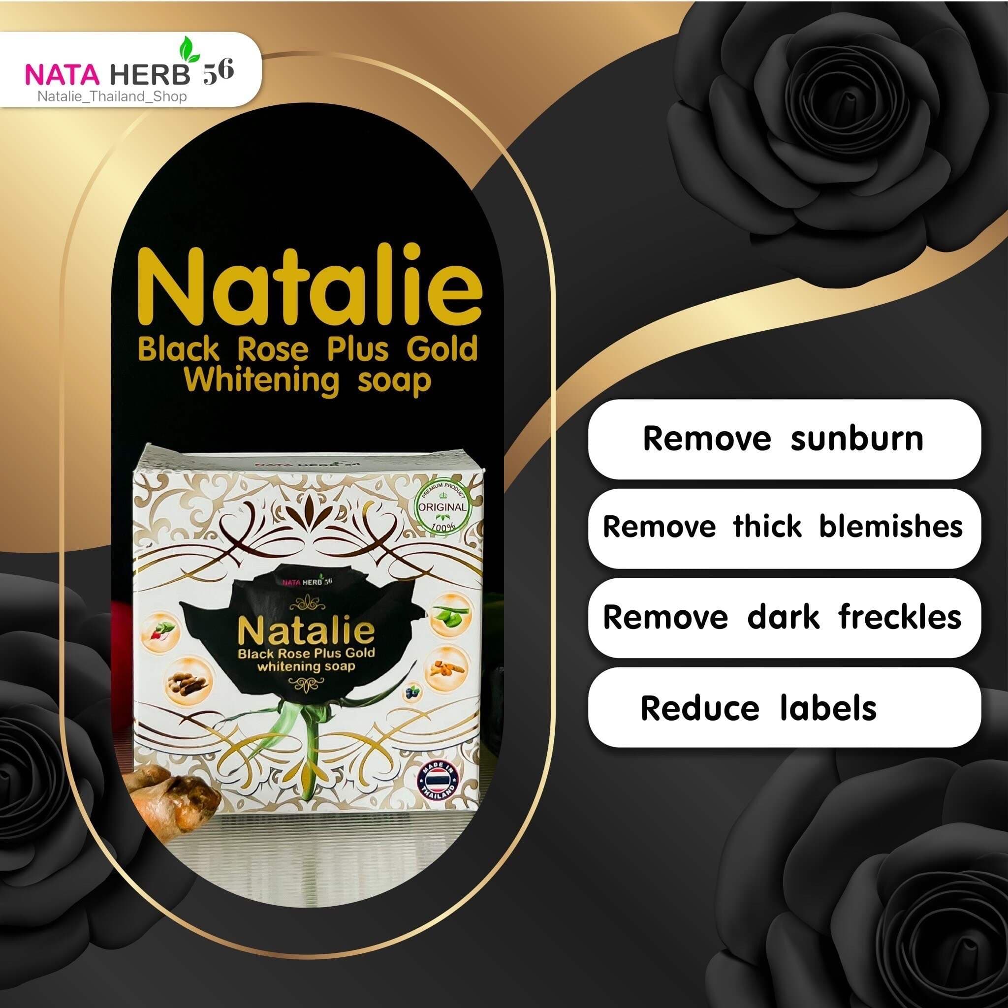 Natalie Black Rose Pl lus Gold whitening soap - ภาพที่ 8