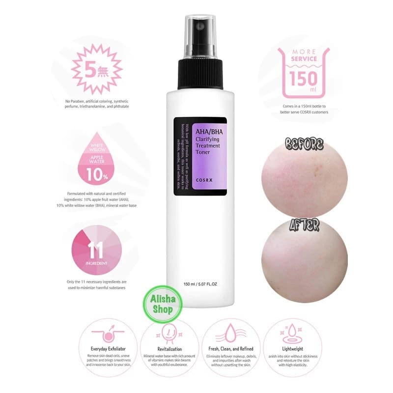 Cosrx AHA-BHA Clarifying Treatment Toner 150ml