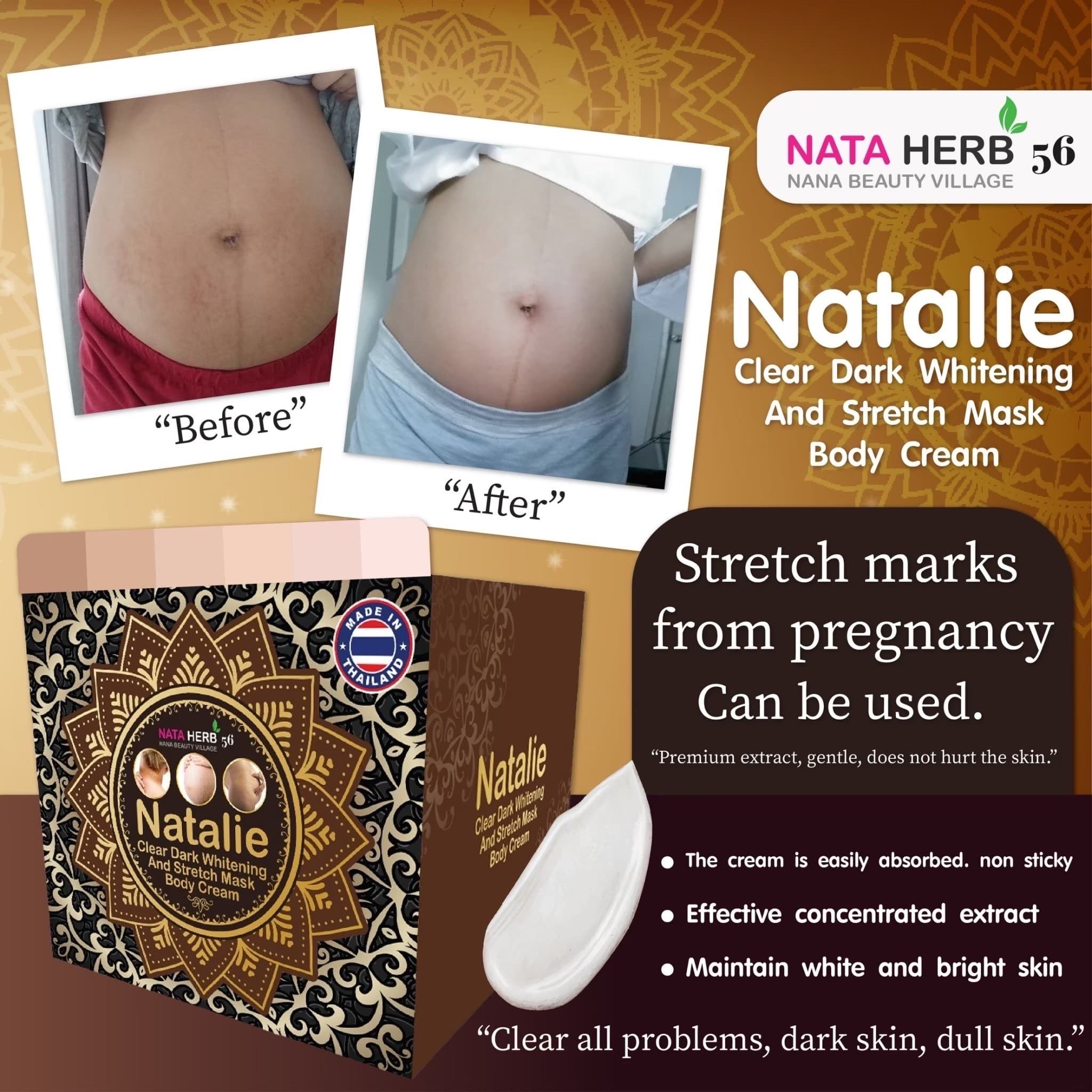 Natalie Clear dark whitening and stretch mask cream - ภาพที่ 5